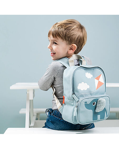 Done By Deer Kids Canvas Elphee Backpack - Blue - 20x26 cm Kindergarten Backpacks