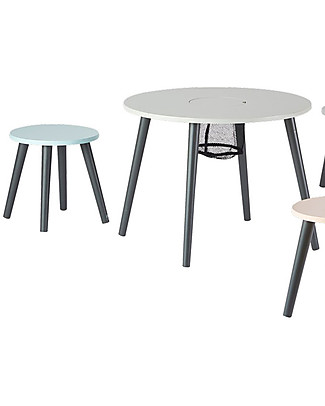 Done By Deer Kids Stool, Blue Chairs