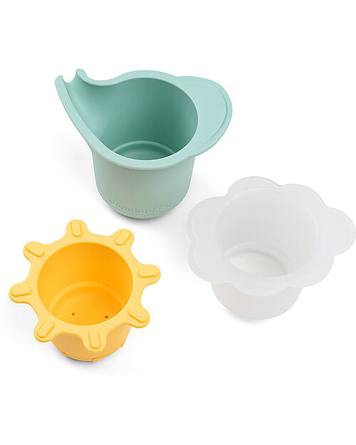 Done By Deer Kit for Water Play and Stacking Cups - 3 Pcs - Elphee - 12m+ Beach Toys