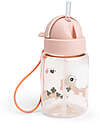 Done By Deer Leakproof Water Bottle with Straw - Tiny Farm - Powder - Dishwasher Safe Non-Thermal Water Bottles