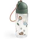 Done By Deer Leakproof Water Bottle with Straw - Tiny Trails - Green - 350 ml Non-Thermal Water Bottles