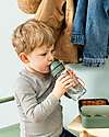 Done By Deer Leakproof Water Bottle with Straw - Tiny Trails - Green - 350 ml Non-Thermal Water Bottles