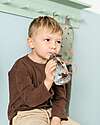 Done By Deer Leakproof Water Bottle with Straw - Tiny Trails - Sand - 280 ml Non-Thermal Water Bottles