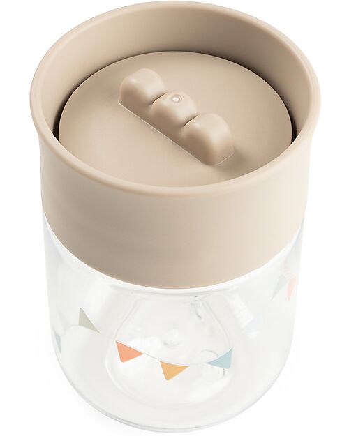 Done By Deer Learning Cup with 360° Drinking Rim - Spill-Free - Celebration - Sand - 260 ml - 9m+ Cups