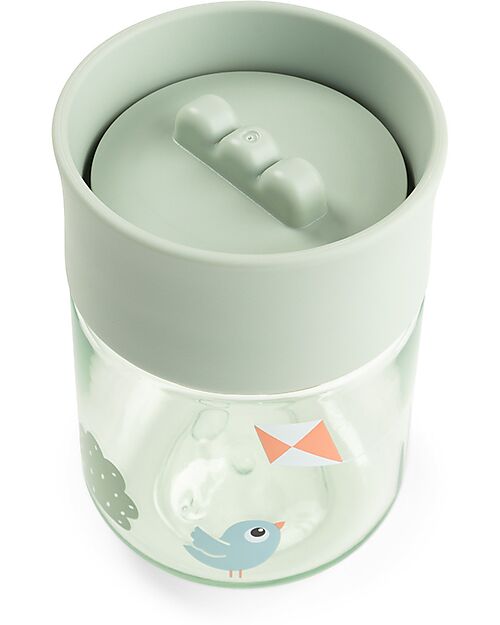 Done By Deer Learning Cup with 360° Drinking Rim - Spill-Free - Playground - Green - 260 ml - 9m+ Cups