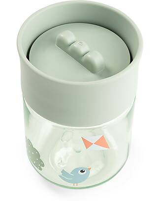 Done By Deer Learning Cup with 360° Drinking Rim - Spill-Free - Playground - Green - 260 ml - 9m+ Cups