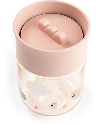Done By Deer Learning Cup with 360° Drinking Rim - Spill-Free - Tiny Farm - Powder - 260 ml - 9m+ Cups