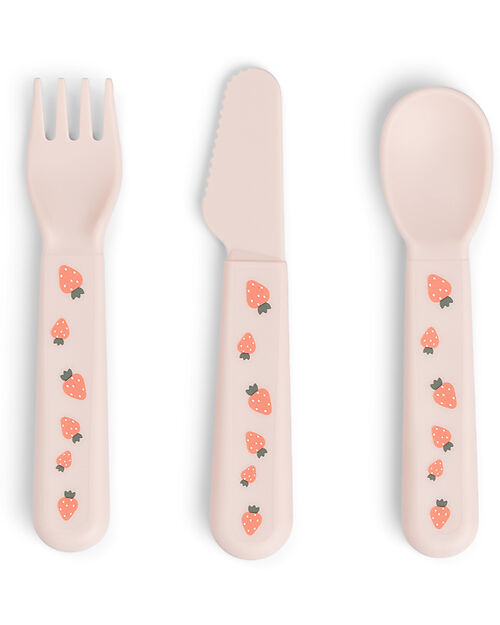 Done By Deer Learning Cutlery Set - Tiny Farm - Powder Cutlery