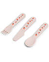 Done By Deer Learning Cutlery Set - Tiny Farm - Powder Cutlery
