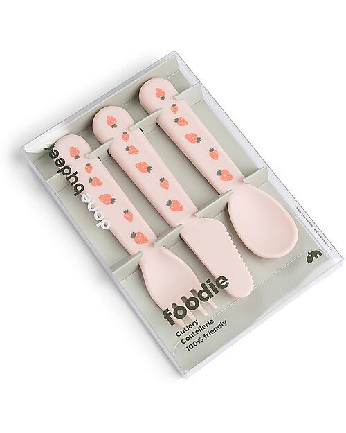 Done By Deer Learning Cutlery Set - Tiny Farm - Powder Cutlery