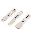 Done By Deer Learning Cutlery Set - Tiny Farm - Sand Cutlery