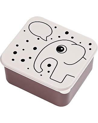 Done By Deer Lunch Box Elphee, Powder - 15,5x14x7 cm Snack and Formula Containers