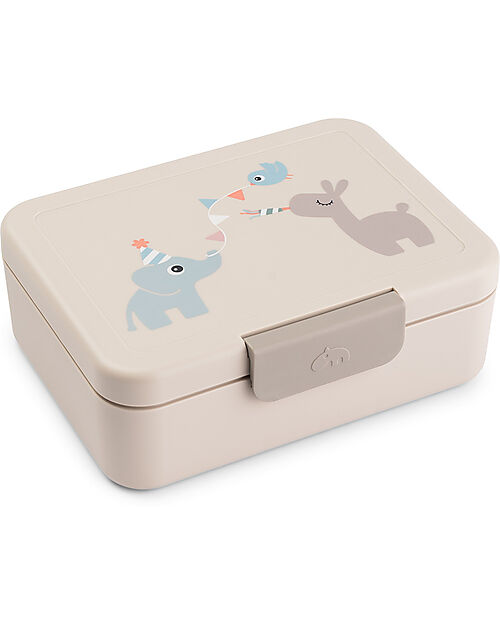 Done By Deer Lunch Box with Divider - Celebration - Sand - Perfect for Little Hands! Snack Boxes
