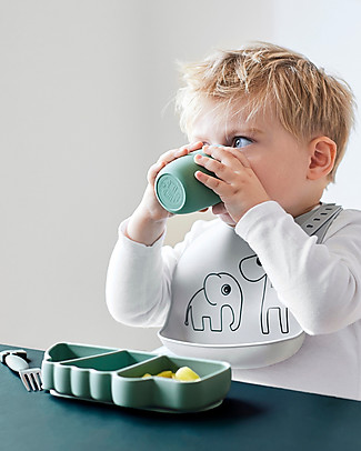 Done By Deer Lunch Box with Divider - Croco - Green - Perfect for Little Hands! Thermal Containers