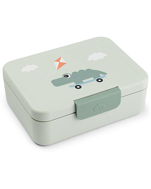 Done By Deer Lunch Box with Divider - Playground - Green - Perfect for Little Hands! Snack Boxes