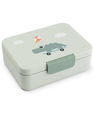 Done By Deer Lunch Box with Divider - Playground - Green - Perfect for Little Hands! Snack Boxes