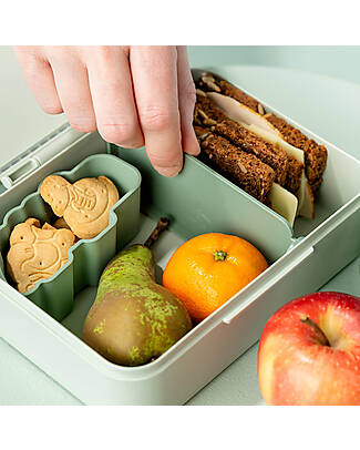 Done By Deer Lunch Box with Divider - Playground - Green - Perfect for Little Hands! Snack Boxes