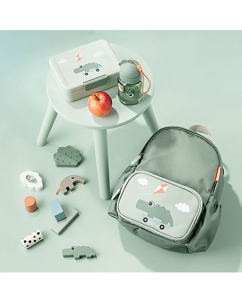 Done By Deer Lunch Box with Divider - Playground - Green - Perfect for Little Hands! Snack Boxes