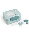 Done By Deer Lunch Box with Divider - Tiny Farm - Blue - 13 x 11 x 6 cm - 100% Food Grade PP Snack Boxes