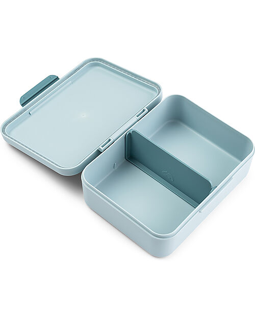 Done By Deer Lunch Box with Divider - Tiny Farm - Blue - Perfect for Little Hands! Snack Boxes