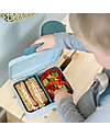 Done By Deer Lunch Box with Divider - Tiny Farm - Blue - Perfect for Little Hands! Snack Boxes