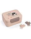 Done By Deer Lunch Box with Divider - Tiny Farm - Powder - 13 x 11 x 6 cm - 100% Food Grade PP Snack Boxes