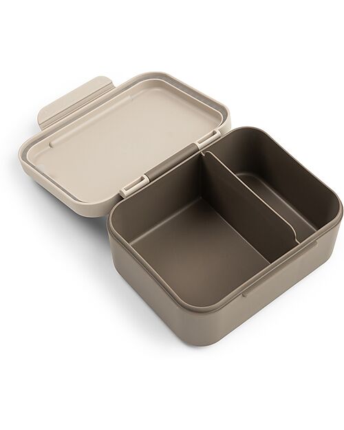 Done By Deer Lunch Box with Divider - Tiny Trails - Sand - 13 x 11 x 6 cm - 100% Food Grade PP Snack Boxes