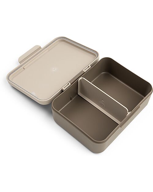 Done By Deer Lunch Box with Divider - Tiny Trails - Sand - 17,5 x 13 x 6,5 cm - 100% Food Grade PP Snack Boxes