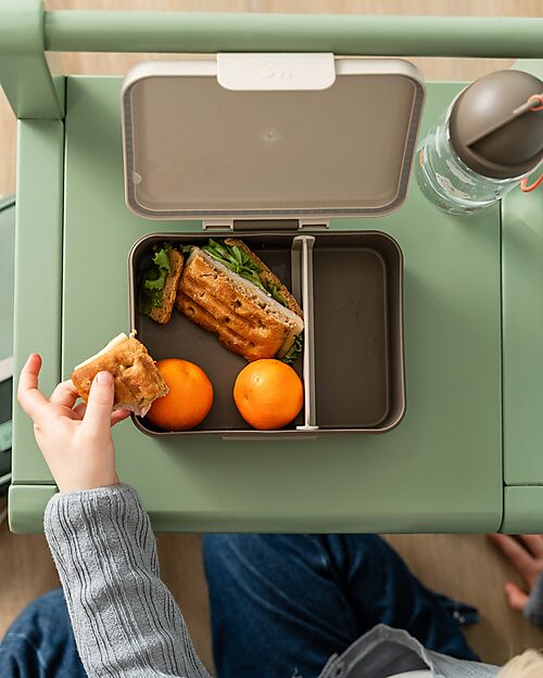 Done By Deer Lunch Box with Divider - Tiny Trails - Sand - 17,5 x 13 x 6,5 cm - 100% Food Grade PP Snack Boxes
