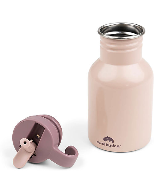 Done By Deer Metal Bottle 350 ml - Ozzo - Powder - with Hideway Straw! Non-Thermal Water Bottles