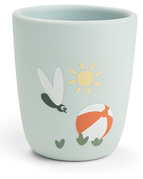 Done By Deer Mini Mug 160 ml - Playground - Blue - 100% Food Grade Silicone Beakers