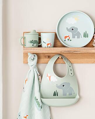 Done By Deer Mini Mug 160 ml - Playground - Blue - 100% Food Grade Silicone Beakers