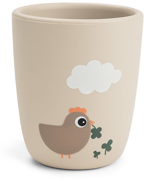 Done By Deer Mini Mug 160 ml - Tiny Farm - Sand - 100% Food Grade Silicone Cups