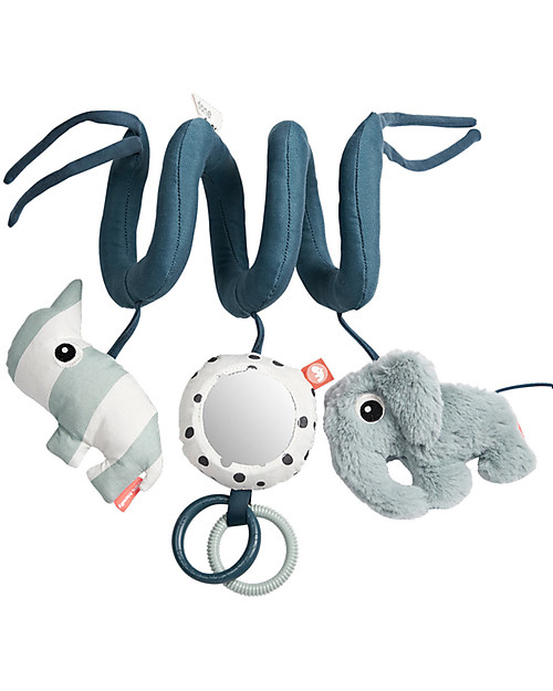 Done By Deer MultiActivity Spiral Baby Toy Blue with Teething Rings - Suitable from Birth Baby Gym