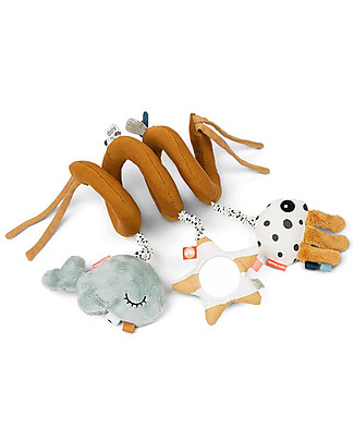 Done By Deer MultiActivity Spiral Baby Toy Mustard with Teething Rings - Suitable from Birth Teethers