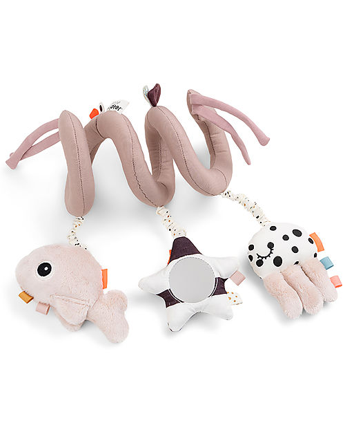 Done By Deer MultiActivity Spiral Baby Toy Sea Friends - Powder - Suitable from Birth Newborn Toys_