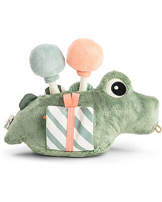 Done By Deer Multisensory Activity Floor Mirror Toy - Croco - Green - 0+ Newborn Toys_