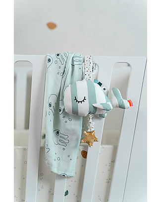 Done By Deer Musical Mirror Mobile Wally - Blue Rattles