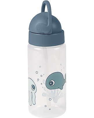 Done By Deer Straw Bottle - Elphee - Blue - Non-Spill - Dishwasher Safe  unisex (bambini)