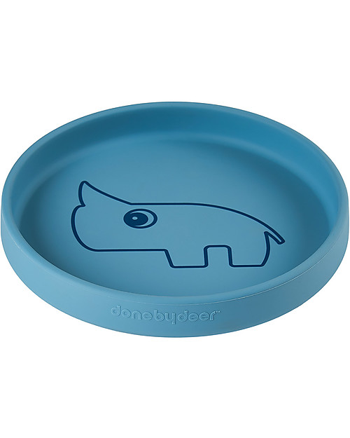 Done By Deer Nozo Silicone plate - Blue Bowls & Plates