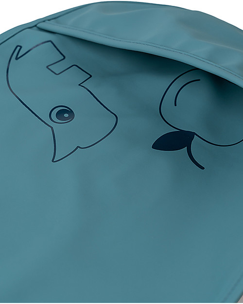 Done By Deer Pack of 2 Waterproof Bib with  Pocket Deer Friends - Blue Waterproof Bibs