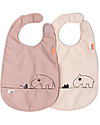 Done By Deer Pack of 2 Waterproof Bib with  Pocket Deer Friends - Powder Waterproof Bibs