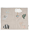 Done By Deer Padded Sensory Play Mat - Deer Friends - Sand - for the Sensory Development of your Baby Padded Playmats