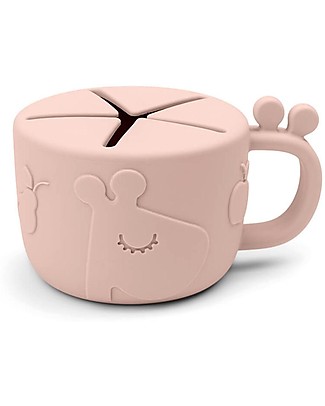 Done By Deer Peekaboo Snack Cup - Raffi - Powder - 100% Food Grade Silicone Beakers