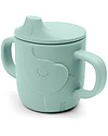 Done By Deer Peekaboo Spout Cup - Elphee - Blue - 100% Food Grade Silicone - Double Handle Cups