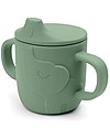 Done By Deer Peekaboo Spout Cup - Elphee - Green - 100% Food Grade Silicone - Double Handle Cups