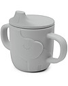 Done By Deer Peekaboo Spout Cup - Elphee - Grey - 100% Food Grade Silicone - Double Handle Cups