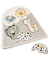 Done By Deer Peg Puzzle - Lalee - Sand - 20 x 18 cm - in Wood - 12m+ Wooden Stacking Toys