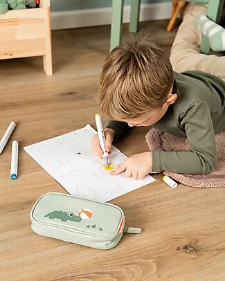 Done By Deer Pencil Case - Playground - Green - 20 x 10 x 4 cm Pencil Cases