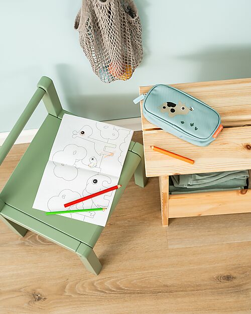 Done By Deer Pencil Case - Tiny Farm - Blue - 20 x 10 x 4 cm Pencil Cases
